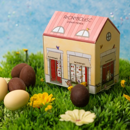 Little house with mini eggs